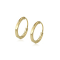 97227 xuping simple style 14k gold color elegant high quality ladies hoop earrings